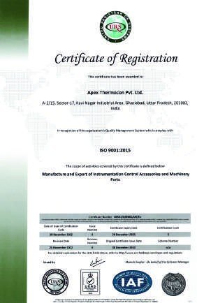 ISO 9001:2015 certificate of registration, UKAS Management Systems