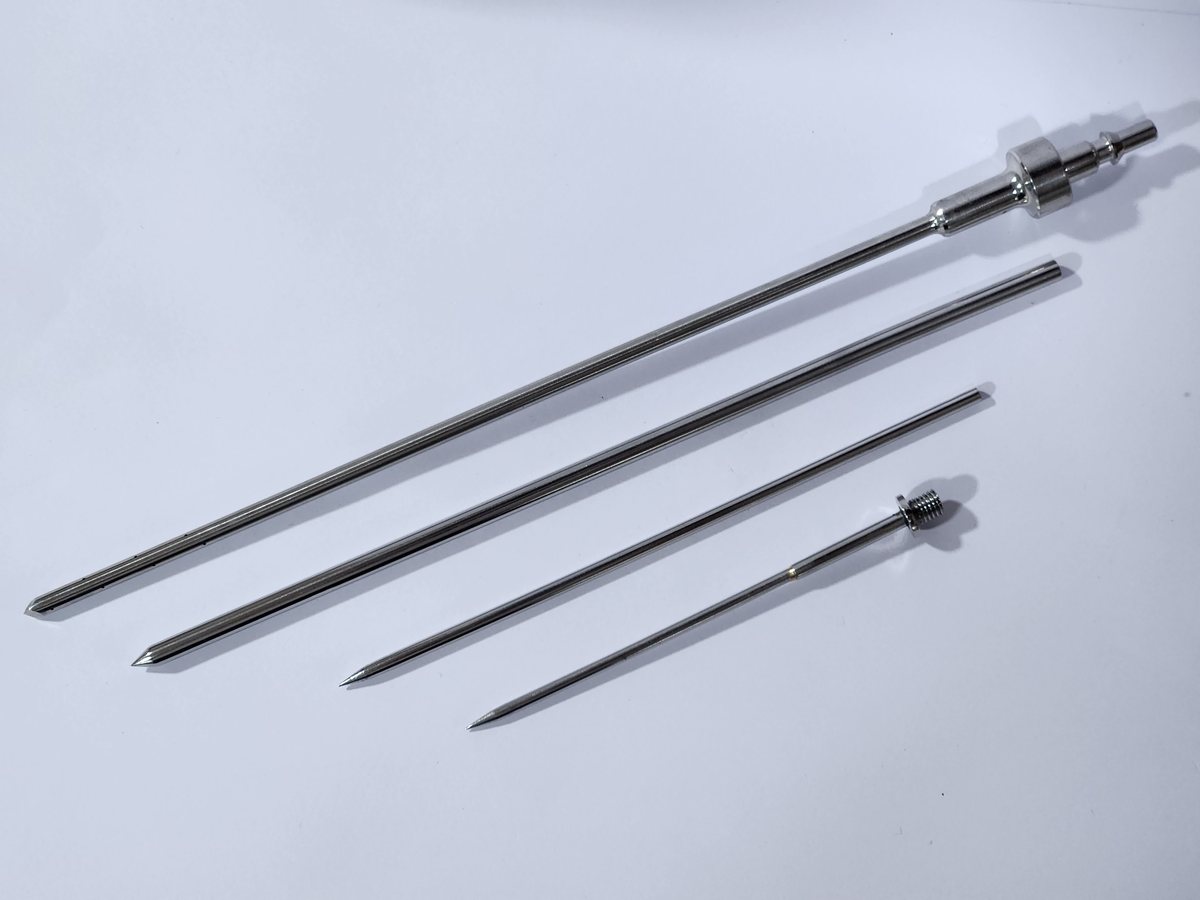 Meat probe housings with pointed tips