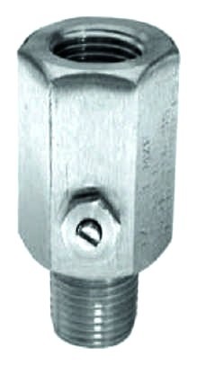 Pressure gauge snubber with a hex body